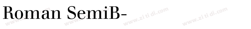 Roman SemiB字体转换
